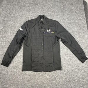 Taco Bell Jacket Mens Medium Black Quilted Full Zip Insulated Workwear Uniform